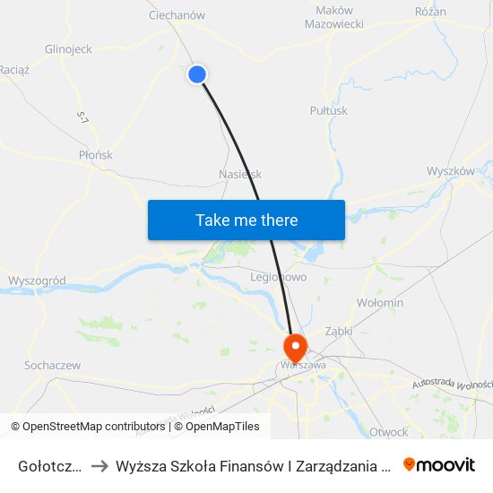 Gołotczyzna to Wyższa Szkoła Finansów I Zarządzania W Warszawie map