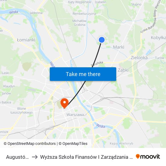 Augustów 02 to Wyższa Szkoła Finansów I Zarządzania W Warszawie map