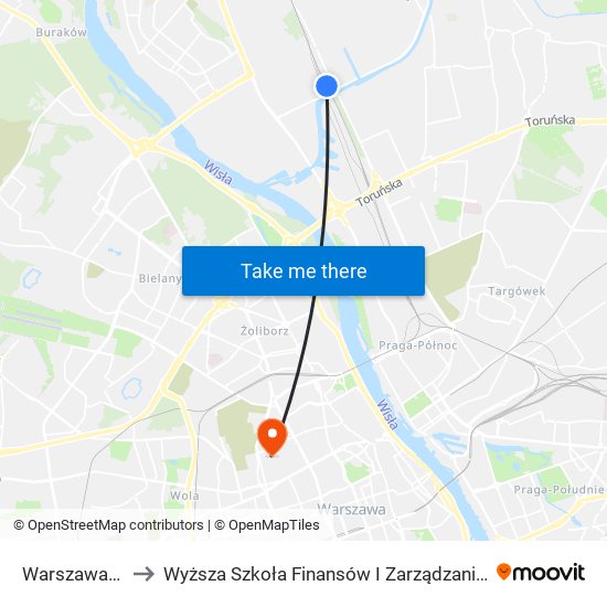 Warszawa Żerań to Wyższa Szkoła Finansów I Zarządzania W Warszawie map