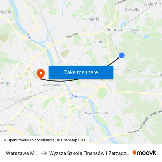 Warszawa Mokry Ług to Wyższa Szkoła Finansów I Zarządzania W Warszawie map