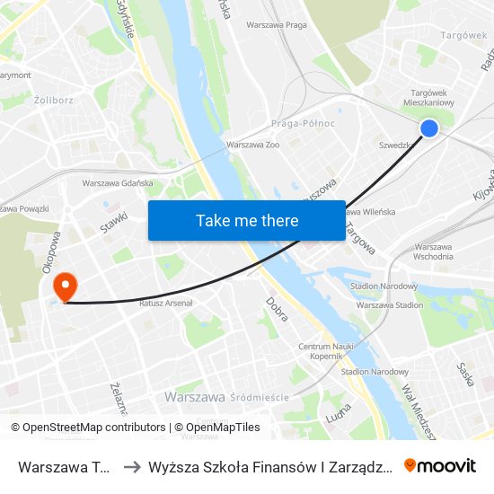 Warszawa Targówek to Wyższa Szkoła Finansów I Zarządzania W Warszawie map