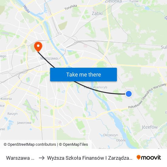 Warszawa Radość to Wyższa Szkoła Finansów I Zarządzania W Warszawie map