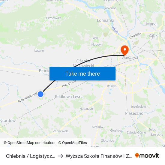 Chlebnia / Logistyczna / Raben 01 (Nż) to Wyższa Szkoła Finansów I Zarządzania W Warszawie map