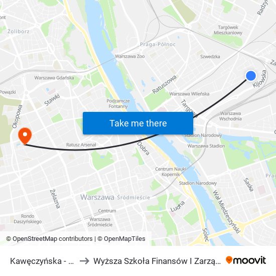 Kawęczyńska-Bazylika to Wyższa Szkoła Finansów I Zarządzania W Warszawie map