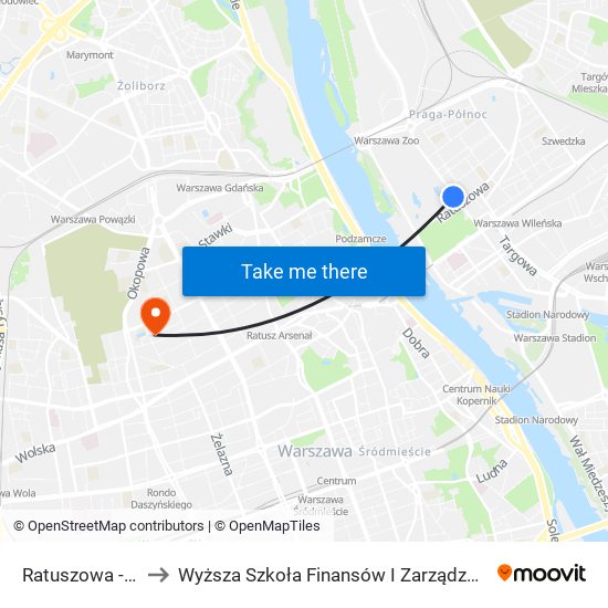 Ratuszowa-Zoo to Wyższa Szkoła Finansów I Zarządzania W Warszawie map