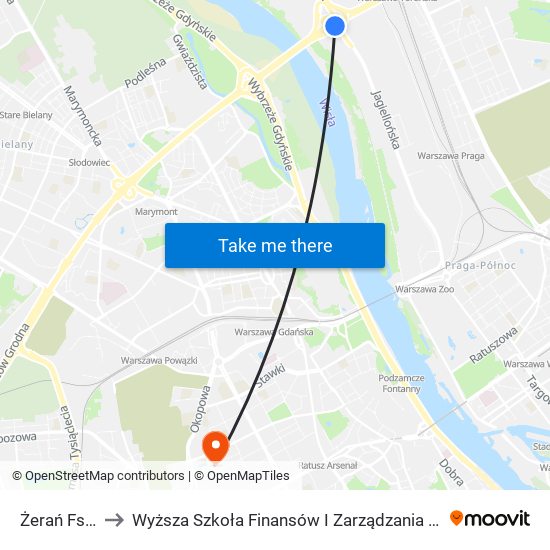 Żerań Fso 08 to Wyższa Szkoła Finansów I Zarządzania W Warszawie map