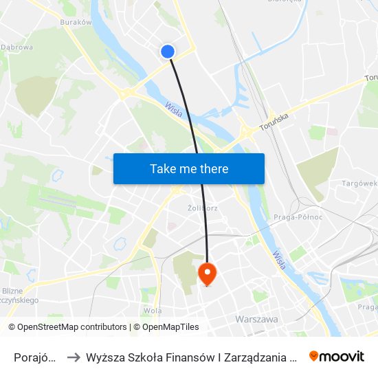 Porajów 02 to Wyższa Szkoła Finansów I Zarządzania W Warszawie map