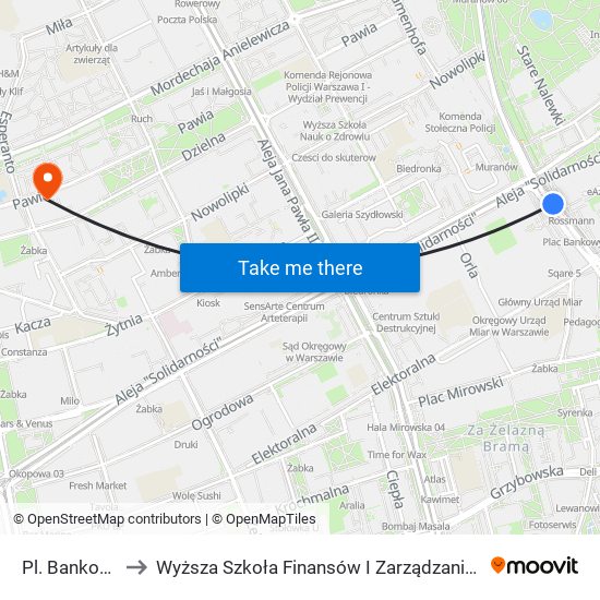 Pl. Bankowy 02 to Wyższa Szkoła Finansów I Zarządzania W Warszawie map