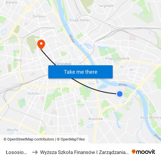 Łososiowa 02 to Wyższa Szkoła Finansów I Zarządzania W Warszawie map