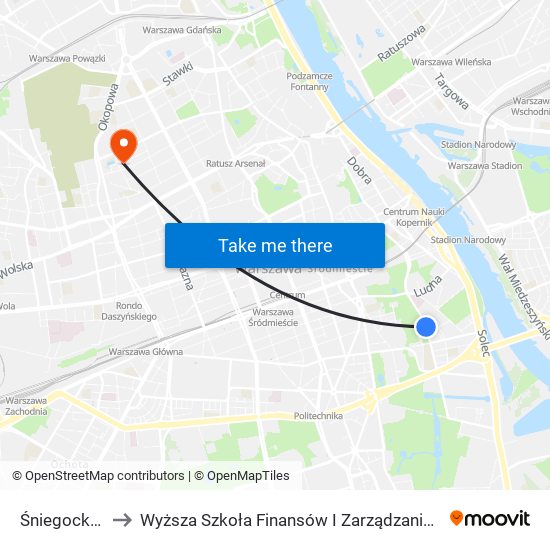 Śniegockiej to Wyższa Szkoła Finansów I Zarządzania W Warszawie map