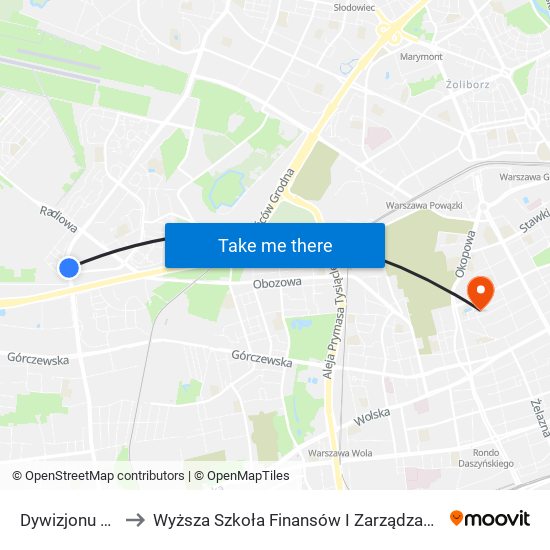 Dywizjonu 303 to Wyższa Szkoła Finansów I Zarządzania W Warszawie map