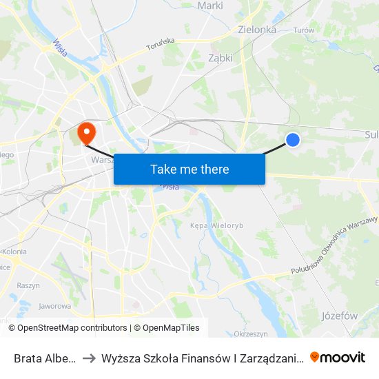 Brata Alberta 01 to Wyższa Szkoła Finansów I Zarządzania W Warszawie map