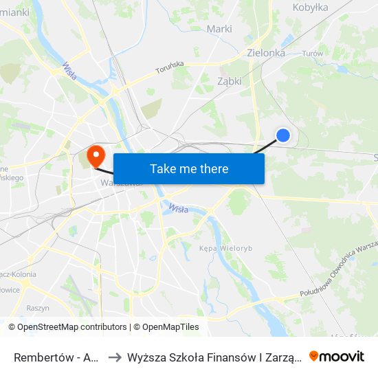 Rembertów-Akademia to Wyższa Szkoła Finansów I Zarządzania W Warszawie map