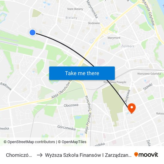 Chomiczówka 03 to Wyższa Szkoła Finansów I Zarządzania W Warszawie map