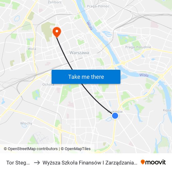 Tor Stegny 02 to Wyższa Szkoła Finansów I Zarządzania W Warszawie map