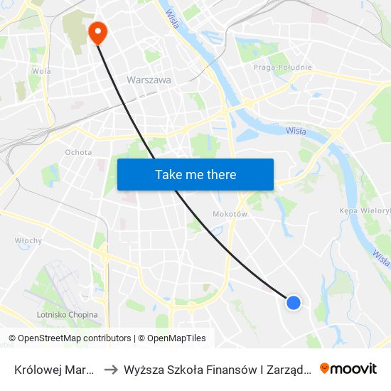 Królowej Marysieńki 01 to Wyższa Szkoła Finansów I Zarządzania W Warszawie map