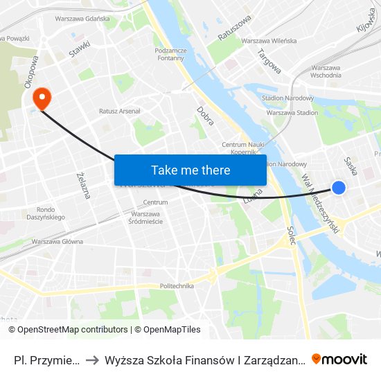 Pl. Przymierza 02 to Wyższa Szkoła Finansów I Zarządzania W Warszawie map