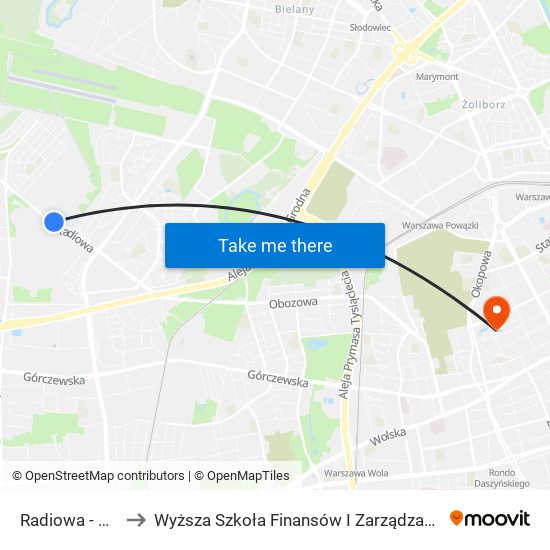 Radiowa-Wat to Wyższa Szkoła Finansów I Zarządzania W Warszawie map