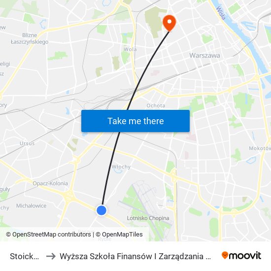 Stoicka 01 to Wyższa Szkoła Finansów I Zarządzania W Warszawie map