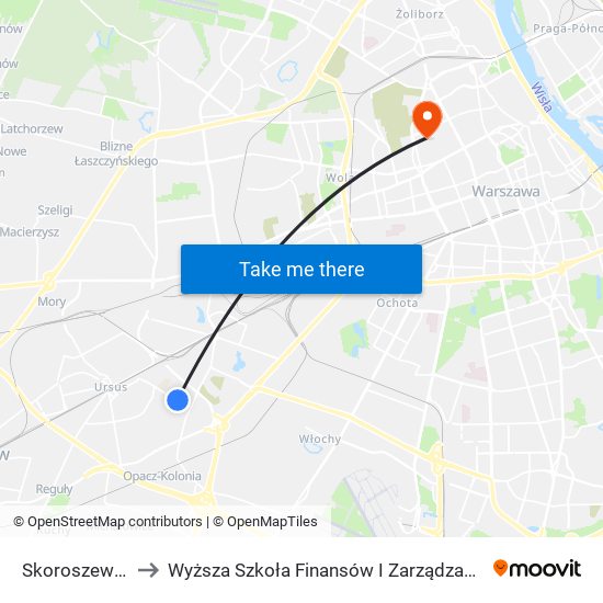 Skoroszewska 01 to Wyższa Szkoła Finansów I Zarządzania W Warszawie map