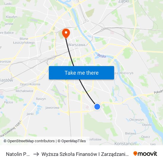 Natolin Płn. 01 to Wyższa Szkoła Finansów I Zarządzania W Warszawie map