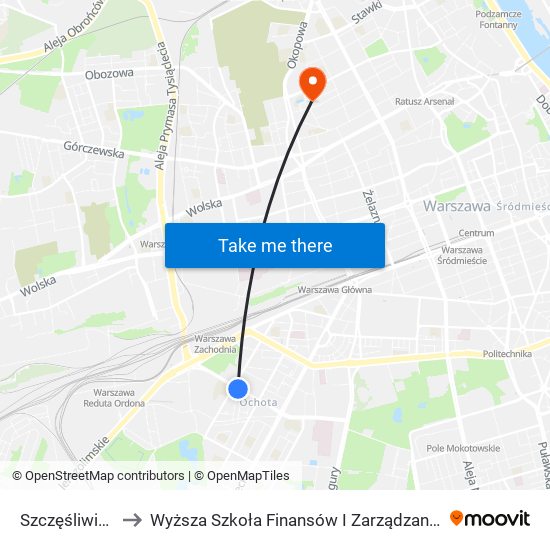 Szczęśliwicka 01 to Wyższa Szkoła Finansów I Zarządzania W Warszawie map