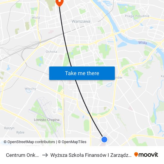 Centrum Onkologii 01 to Wyższa Szkoła Finansów I Zarządzania W Warszawie map