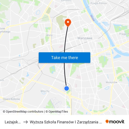 Leżajska 01 to Wyższa Szkoła Finansów I Zarządzania W Warszawie map