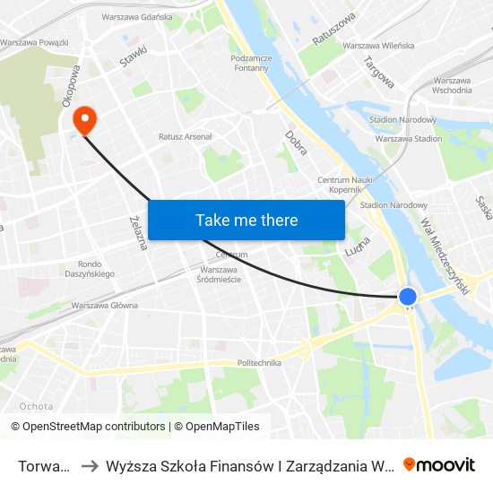 Torwar 04 to Wyższa Szkoła Finansów I Zarządzania W Warszawie map