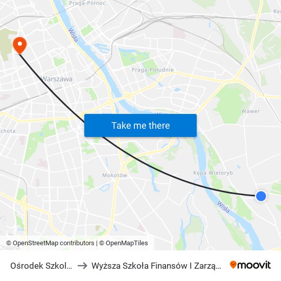 Ośrodek Szkoleniowy 01 to Wyższa Szkoła Finansów I Zarządzania W Warszawie map