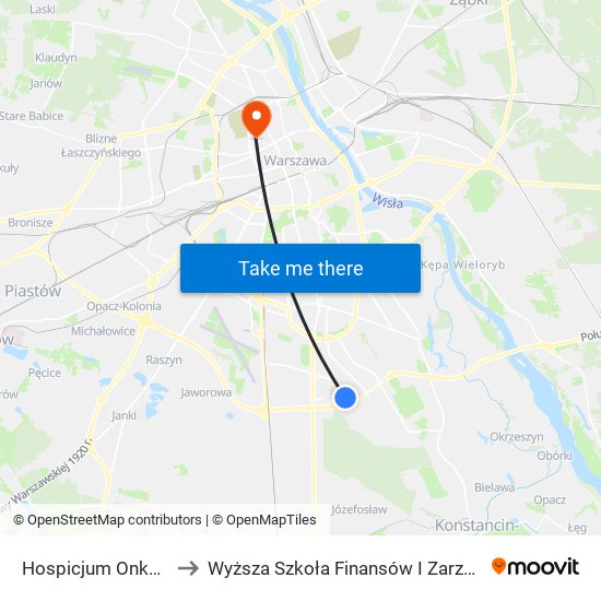 Hospicjum Onkologiczne to Wyższa Szkoła Finansów I Zarządzania W Warszawie map