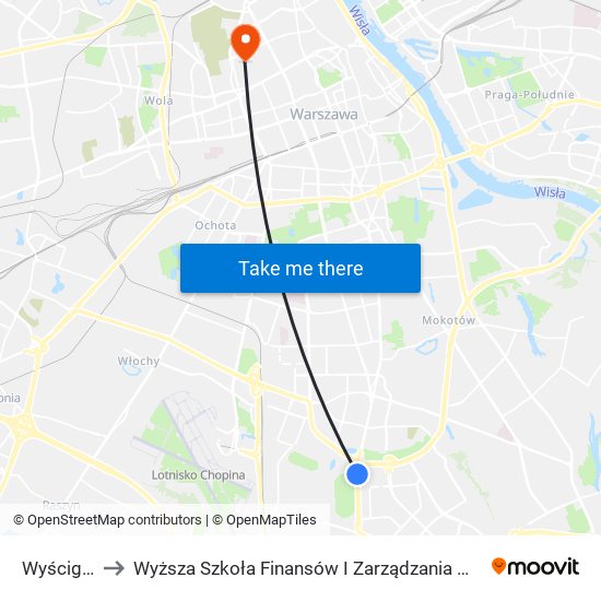 Wyścigi 01 to Wyższa Szkoła Finansów I Zarządzania W Warszawie map