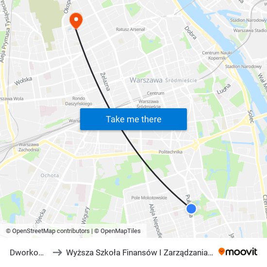 Dworkowa 01 to Wyższa Szkoła Finansów I Zarządzania W Warszawie map