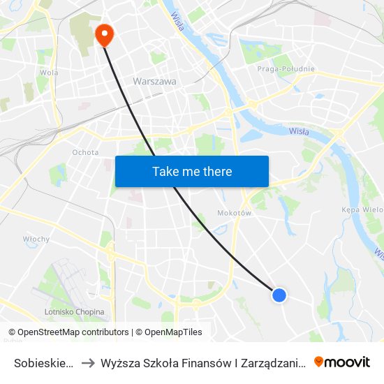 Sobieskiego 03 to Wyższa Szkoła Finansów I Zarządzania W Warszawie map