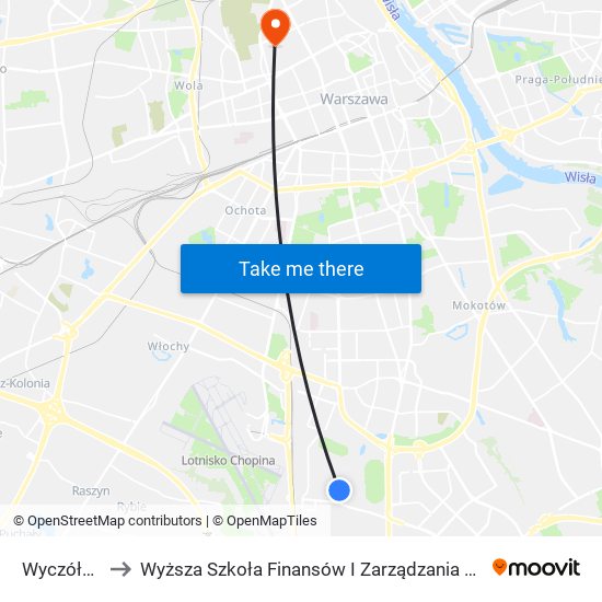 Wyczółki 02 to Wyższa Szkoła Finansów I Zarządzania W Warszawie map