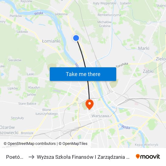 Poetów to Wyższa Szkoła Finansów I Zarządzania W Warszawie map