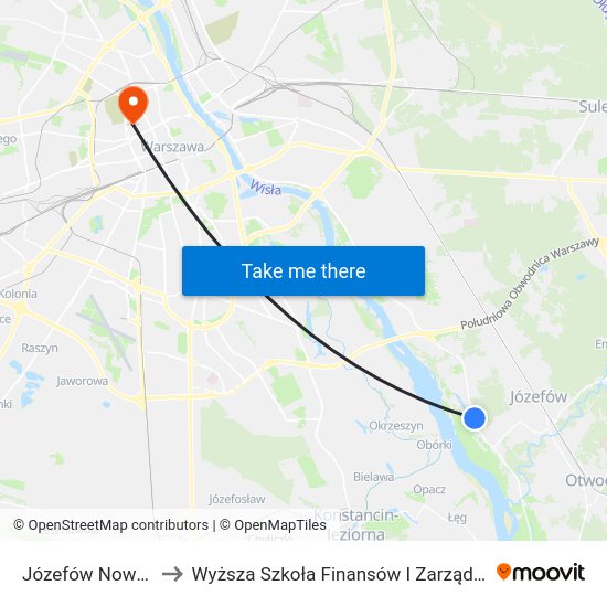 Józefów Nowa Wieś to Wyższa Szkoła Finansów I Zarządzania W Warszawie map