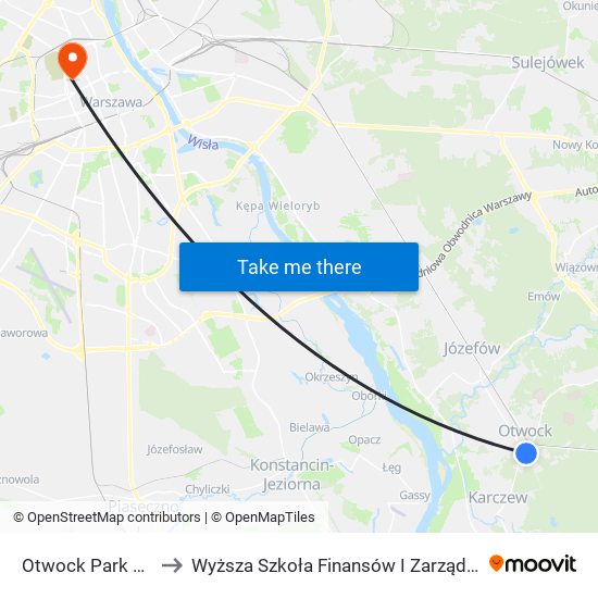 Otwock Park Miejski 02 to Wyższa Szkoła Finansów I Zarządzania W Warszawie map