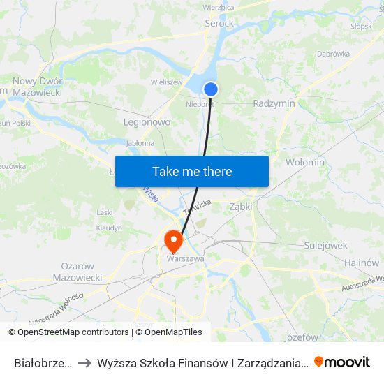 Białobrzegi 01 to Wyższa Szkoła Finansów I Zarządzania W Warszawie map