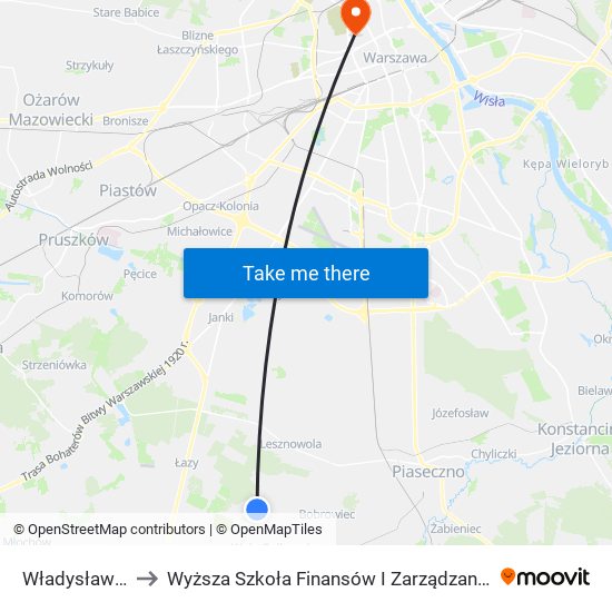 Władysławów 02 to Wyższa Szkoła Finansów I Zarządzania W Warszawie map