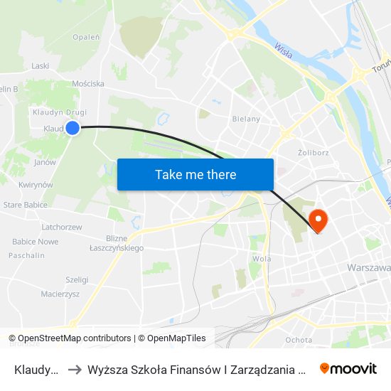 Klaudyn 03 to Wyższa Szkoła Finansów I Zarządzania W Warszawie map