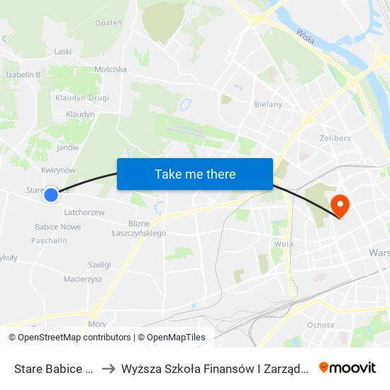 Stare Babice Rynek 01 to Wyższa Szkoła Finansów I Zarządzania W Warszawie map