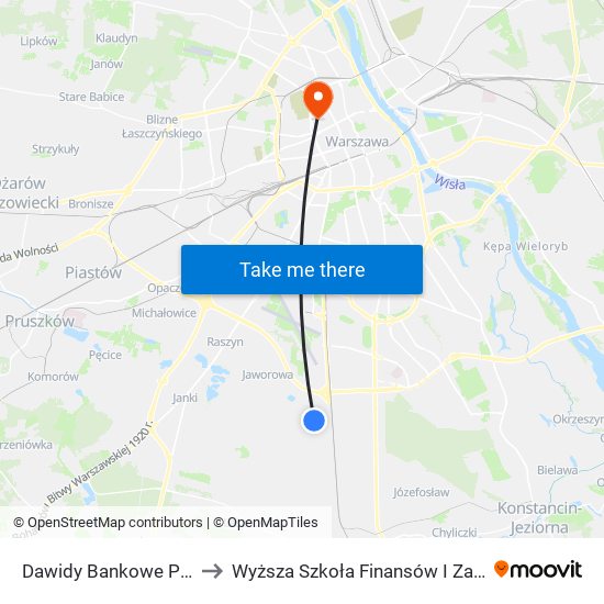 Dawidy Bankowe Parlamentarna 02 to Wyższa Szkoła Finansów I Zarządzania W Warszawie map