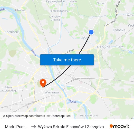 Marki Pustelnik 01 to Wyższa Szkoła Finansów I Zarządzania W Warszawie map