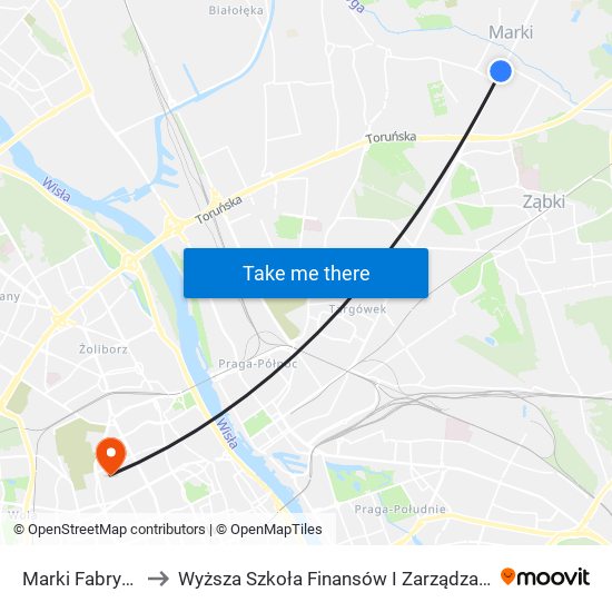 Marki Fabryczna 01 to Wyższa Szkoła Finansów I Zarządzania W Warszawie map