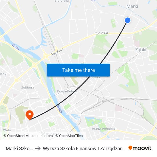 Marki Szkolna 01 to Wyższa Szkoła Finansów I Zarządzania W Warszawie map