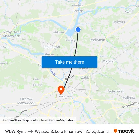 WDW Rynia 02 to Wyższa Szkoła Finansów I Zarządzania W Warszawie map