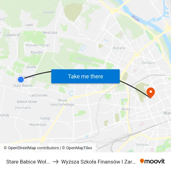 Stare Babice Wołodyjowskiego to Wyższa Szkoła Finansów I Zarządzania W Warszawie map