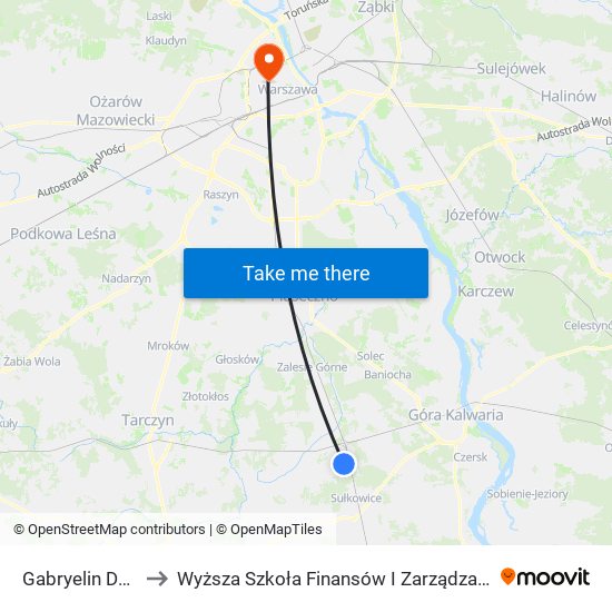 Gabryelin Dobra 01 to Wyższa Szkoła Finansów I Zarządzania W Warszawie map