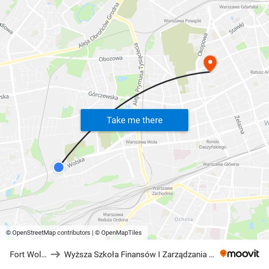 Fort Wola 04 to Wyższa Szkoła Finansów I Zarządzania W Warszawie map